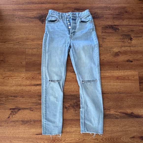 wild fable Denim - Wild Fable High Rise Slim Straight Blue Jeans